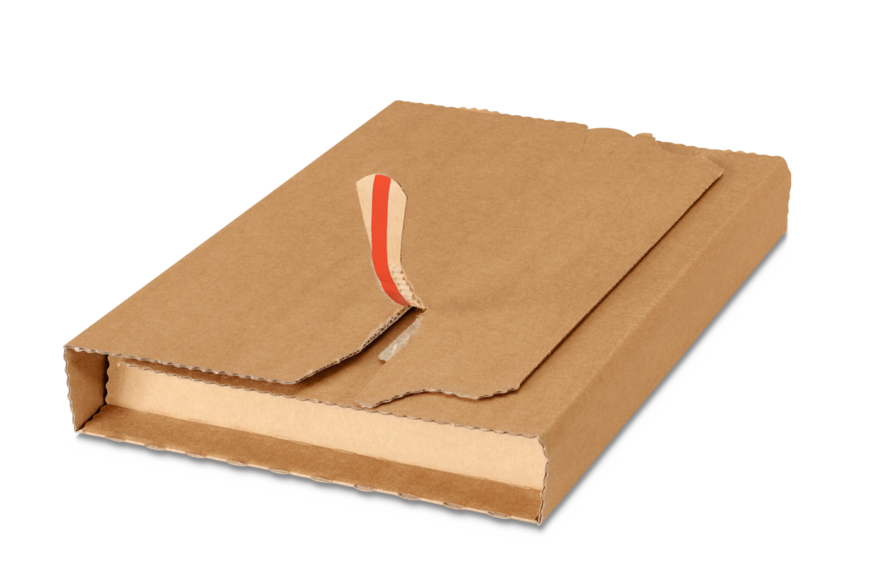 Kreuzverpackung / Buchverpackung braun MECAWELL® STRONG