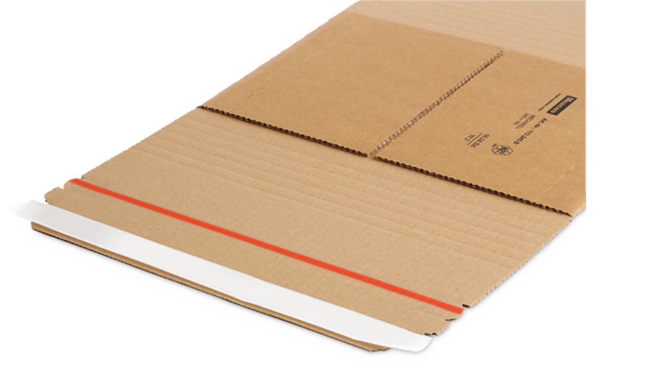 Kreuzverpackung / Buchverpackung braun MECAWELL® STRONG
