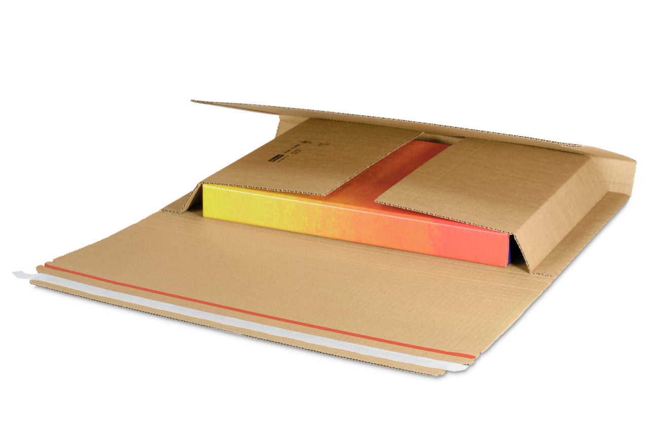 Kreuzverpackung / Buchverpackung braun MECAWELL® STRONG