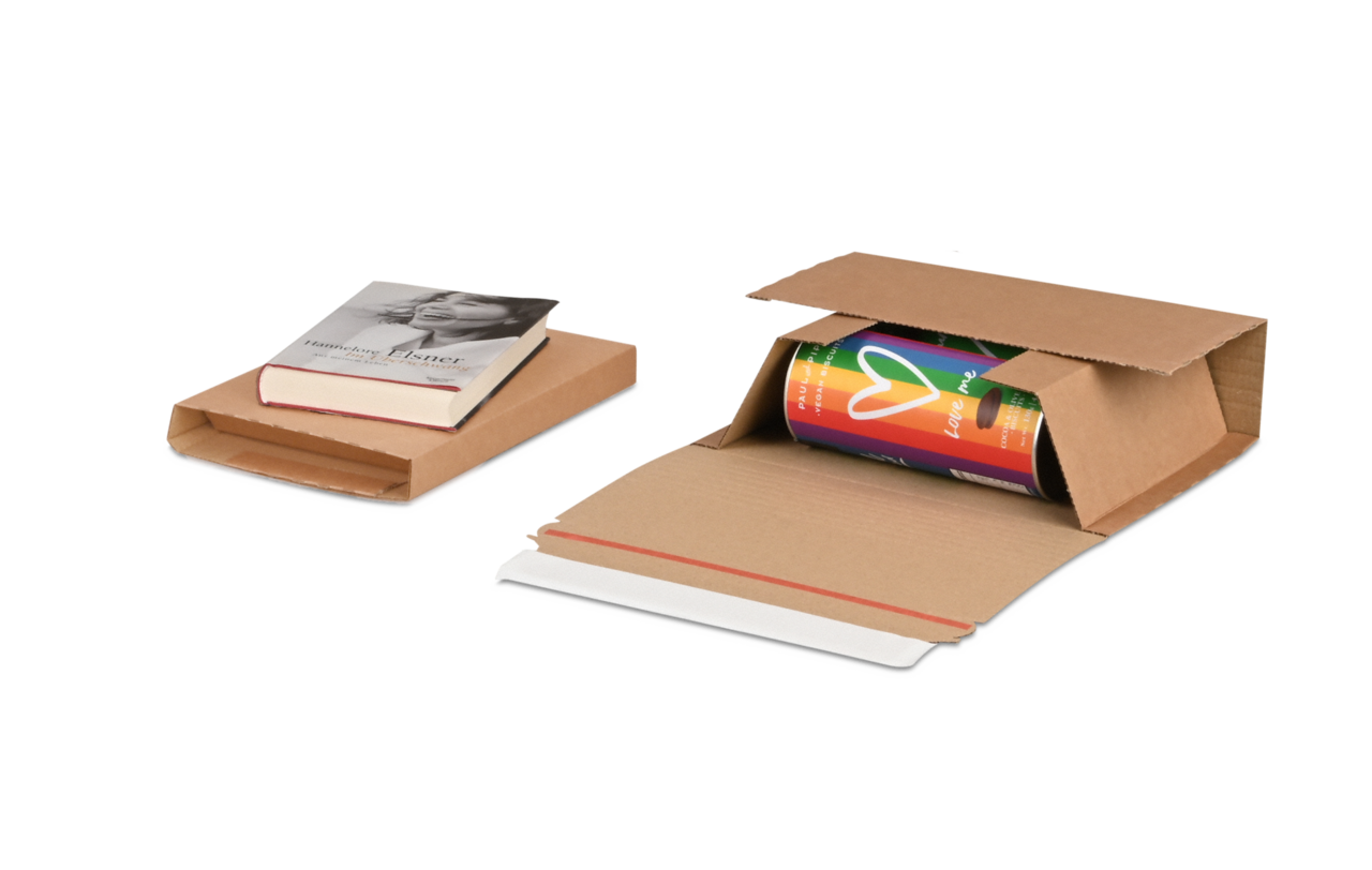 Kreuzverpackung / Buchverpackung braun MECAWELL® STRONG