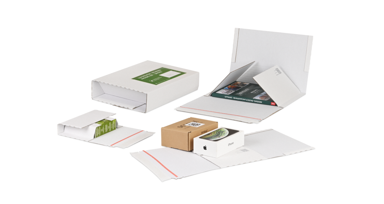 Kreuzverpackung / Buchverpackung weiß MECAWELL® STRONG