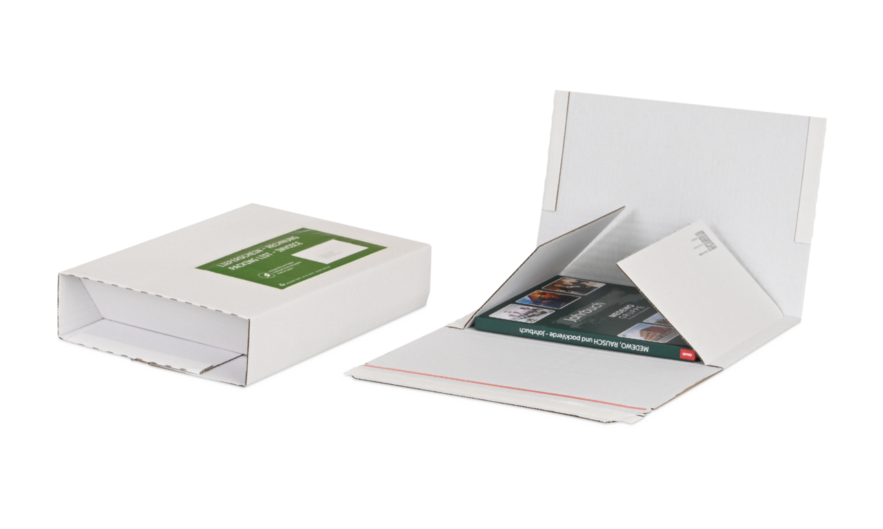 Kreuzverpackung / Buchverpackung weiß MECAWELL® STRONG