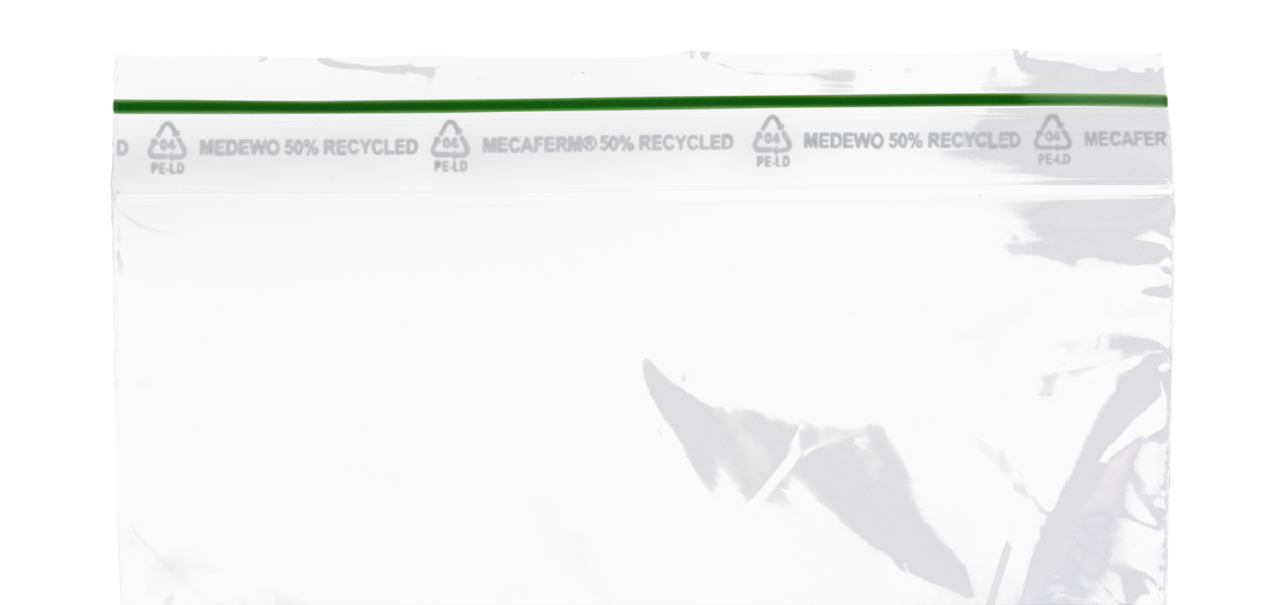 Druckverschlussbeutel MECAFERM® RECYCLING 50 µm neutral