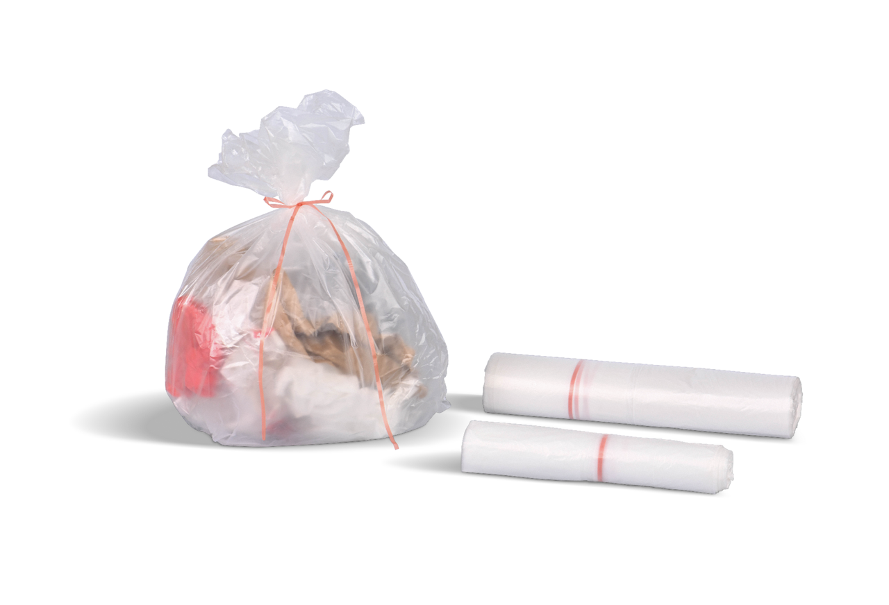Müllbeutel mit Verschlussband