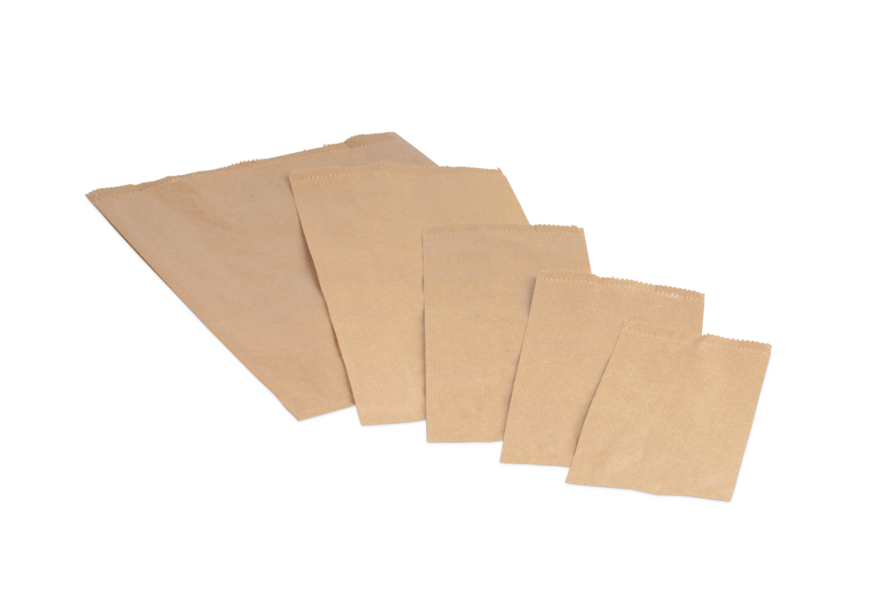 Papierfaltenbeutel braun