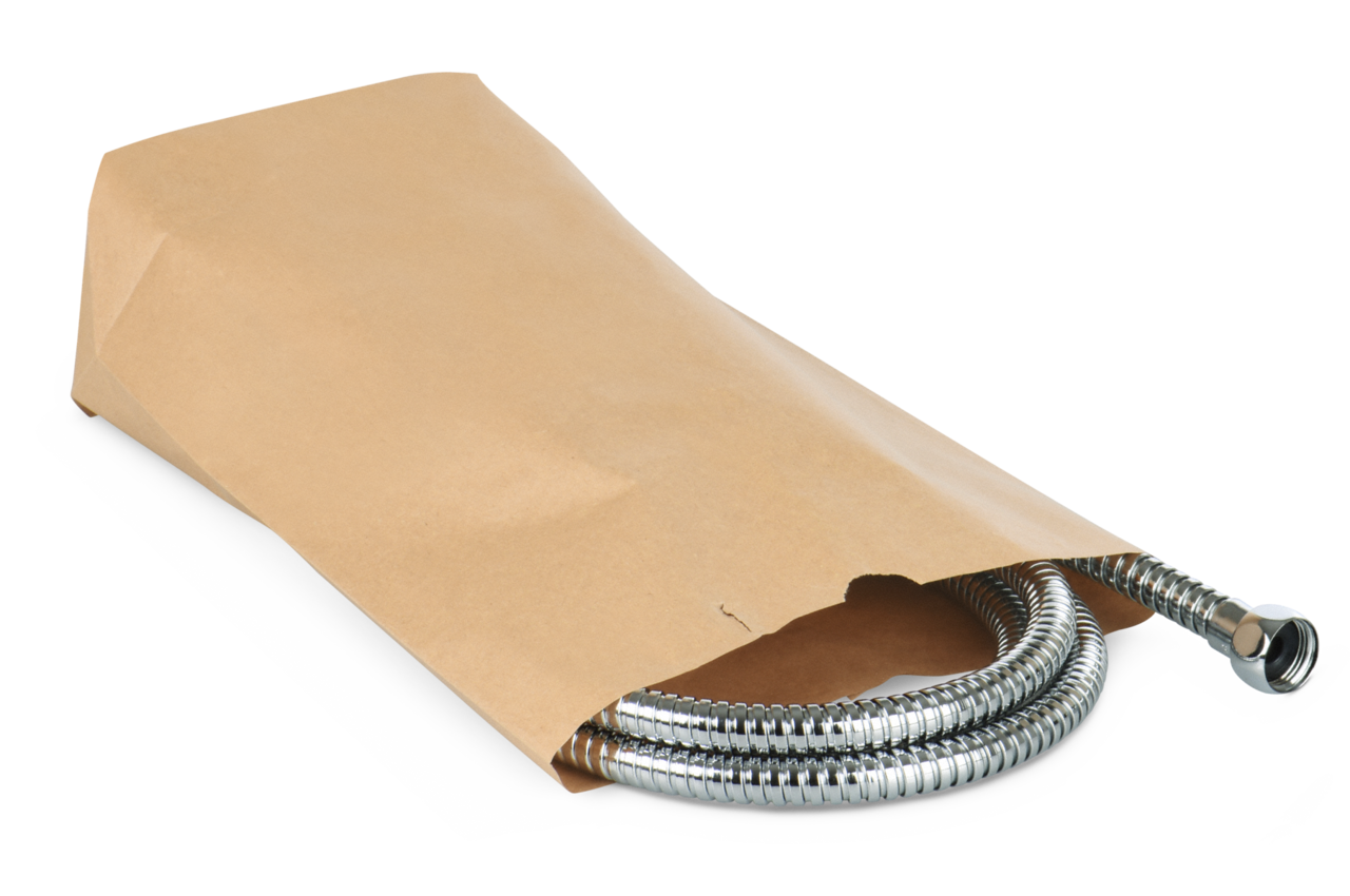 Kreuzbodenbeutel braun