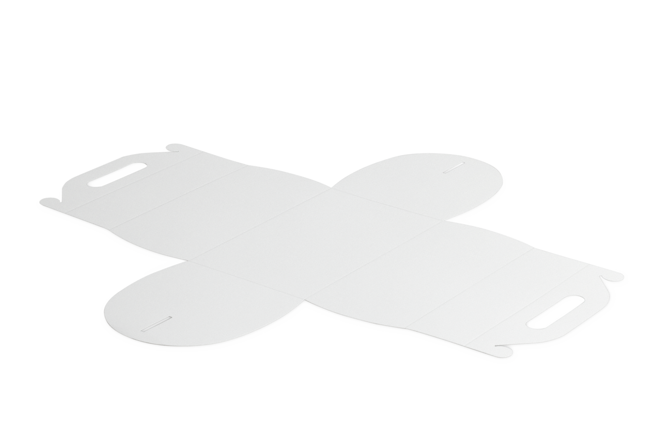 einfaches Befüllen und Entnehmen durch auffaltbaren Karton