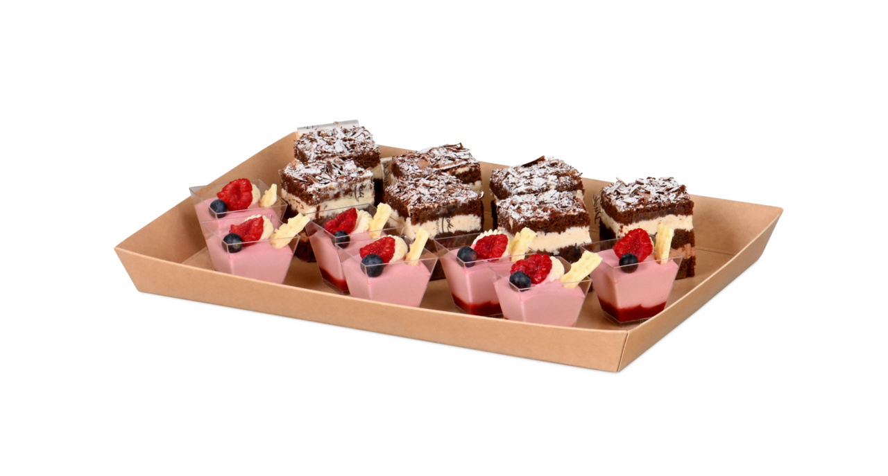 äußerst stabil und bereits aufgerichtet – auch für Torten und Patisserie geeignet
