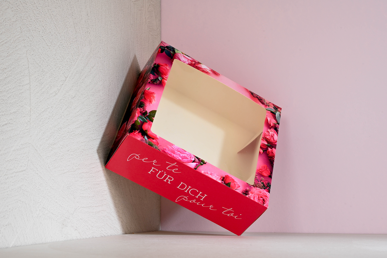 Ideale Verpackungen für Bäckerei, oder Konditorei – als Geschenk, zum Muttertag oder Valentinstag.