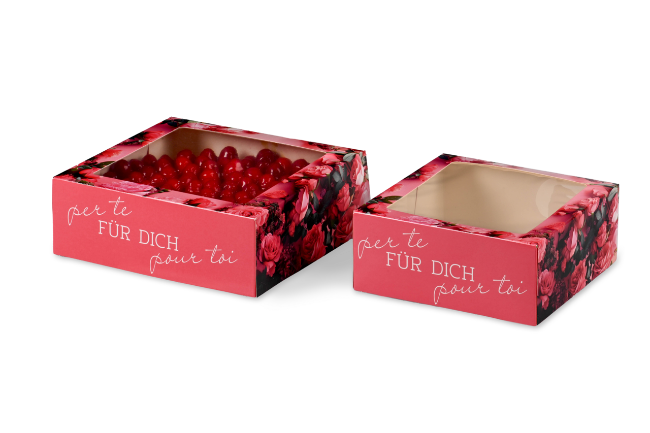Tortenkarton mit Sichtfenster «für Dich»