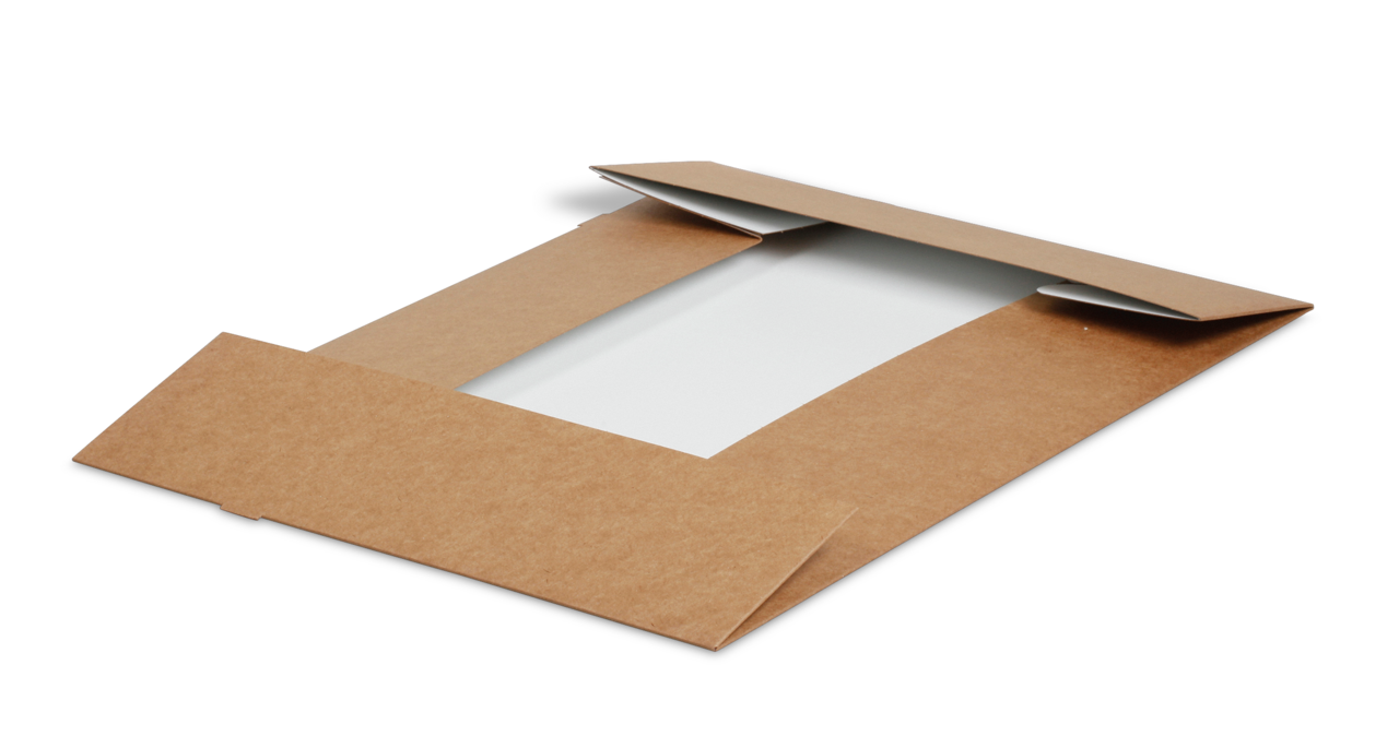 stabiler Kraftkarton 450 g/m2 (innen weiß – außen braun)