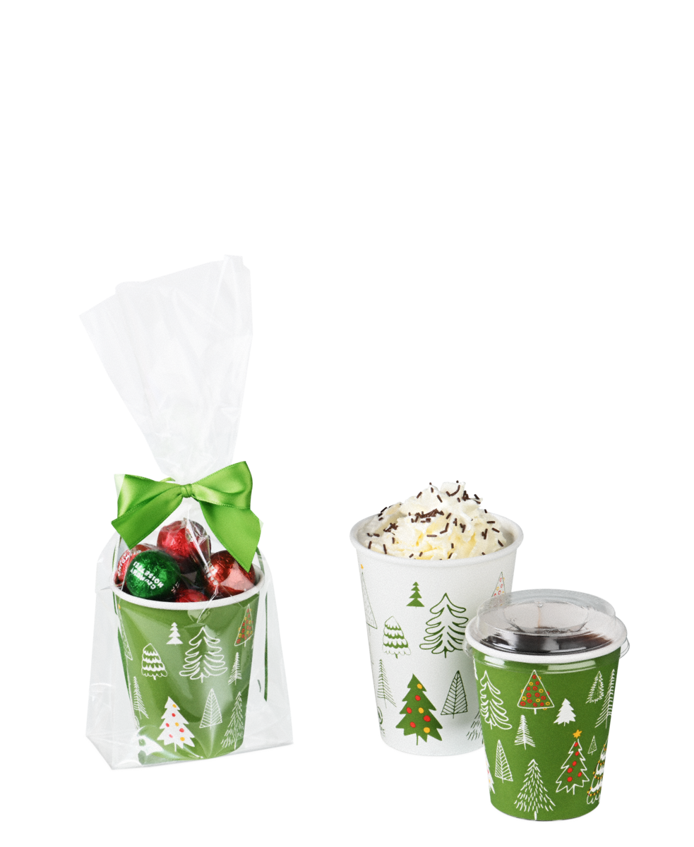 Heißgetränke-Becher PE-beschichtet WALDWEIHNACHT