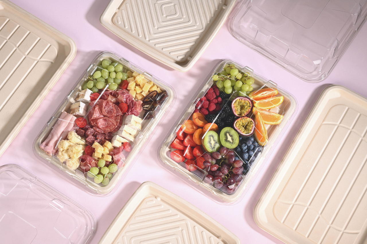 Servierplatte aus Bagasse