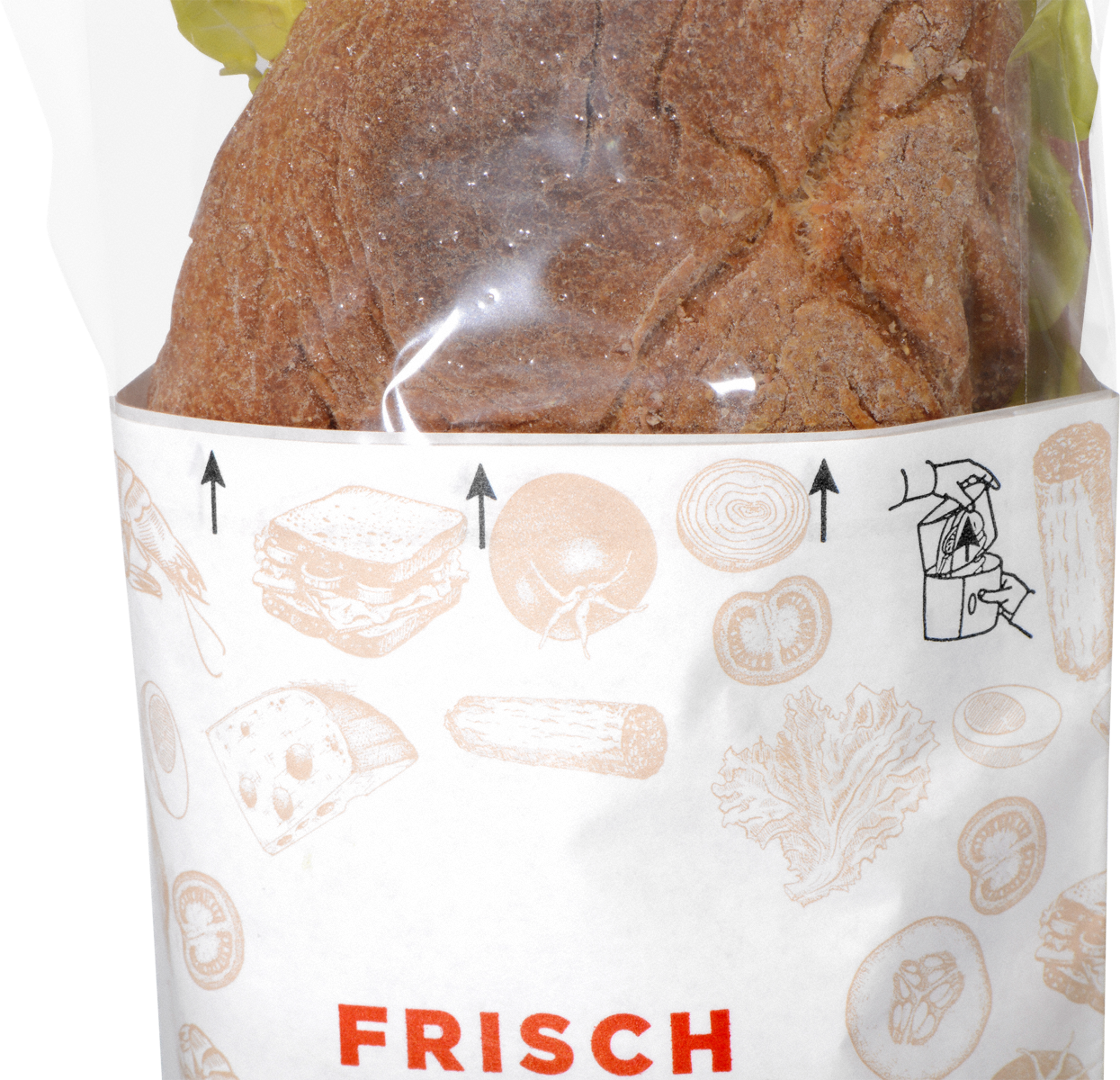 Dank Perforation kann die Folie einfach vom Papier getrennt werden