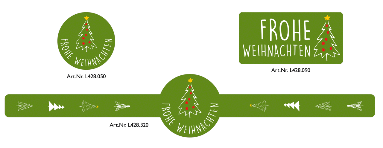 Schalen und mehr verschließen und verzieren Sie zur Weihnachtszeit ansprechend mit dem Design «Waldweihnacht» – in unserem Web-Shop in 3 Ausführungen erhältlich