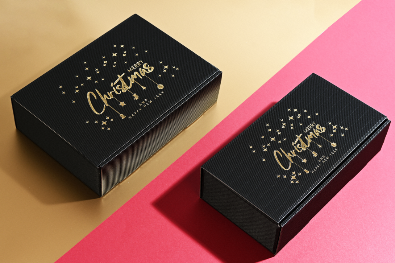 Flaschen-Geschenkkarton GOLDEN WISHES