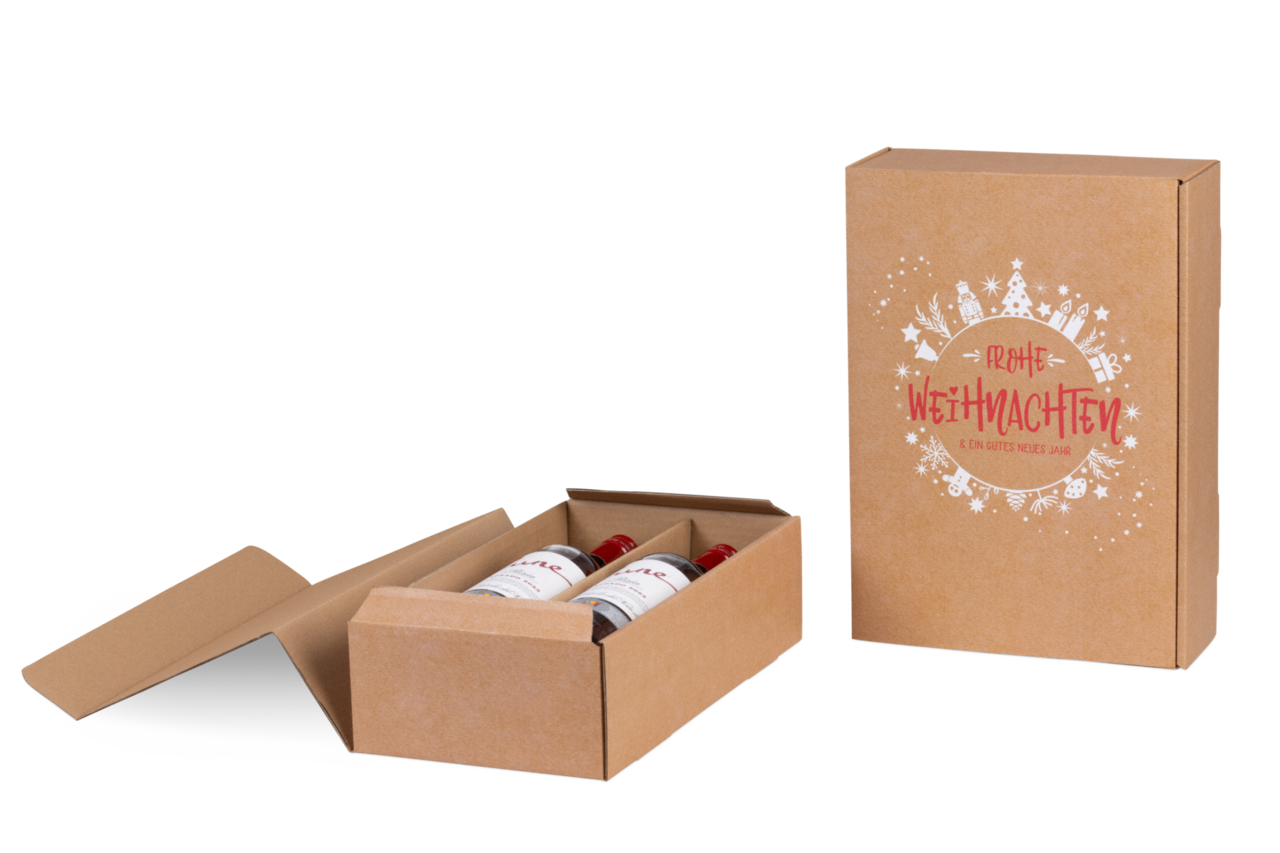 Flaschen-Geschenkkarton CHRISTMAS JOY