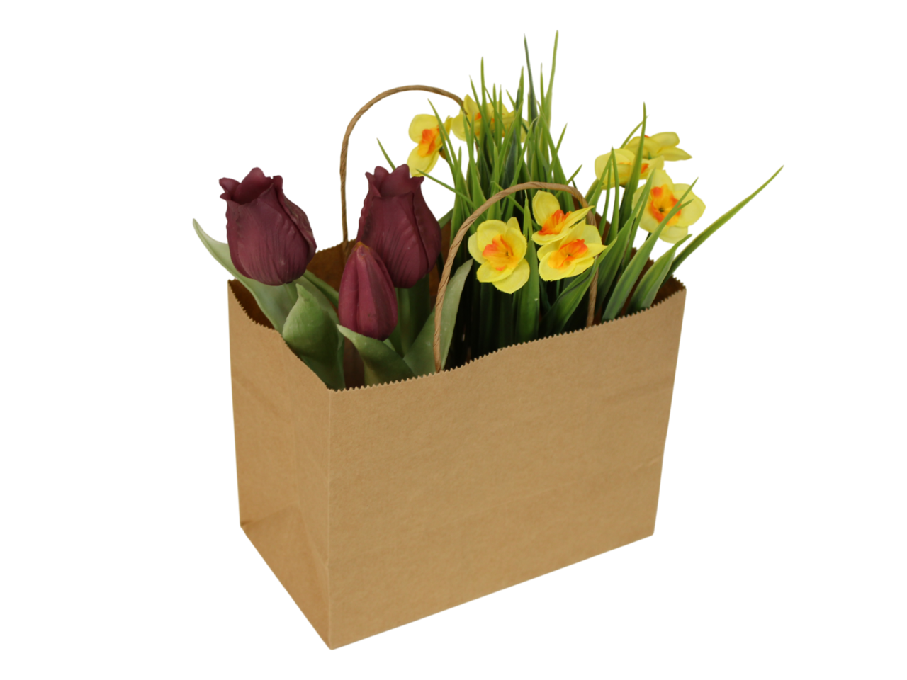 Die Papiertasche eignet sich auch f&uuml;r Blumen, Kr&auml;uter oder kleine Pfl&auml;nzchen.