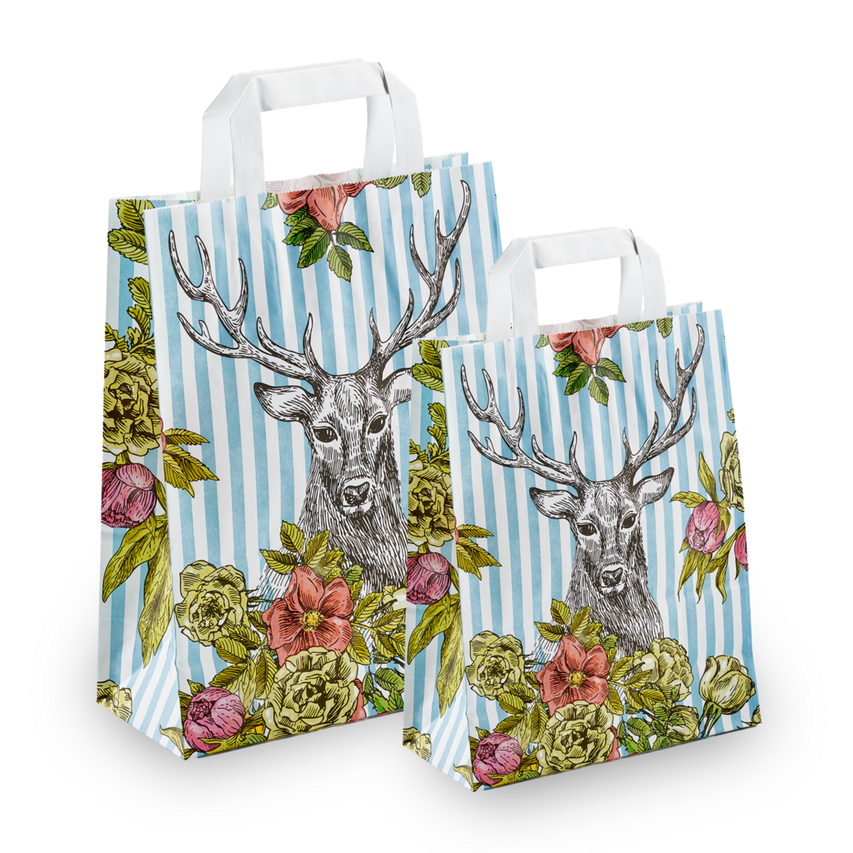 Papiertragetasche mit Hirschkopf
