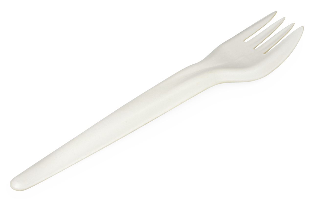 Gabel aus Zellstoff