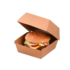 Burger-Verpackung aus Karton braun