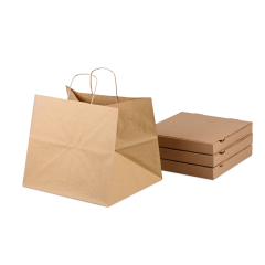 Tragetasche aus Kraftpapier mit gedrehter Kordel XXL