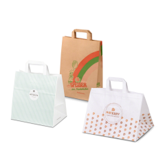 Papiertragetaschen mit Flachhenkel bedrucken