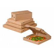 Pizza-Karton braun