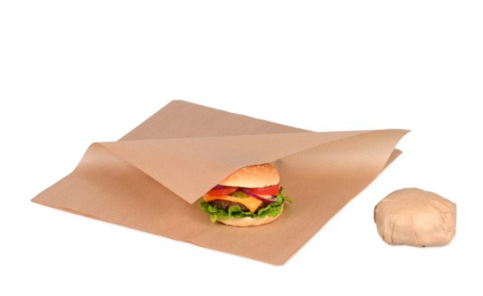 Burger-Papier braun