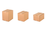 2-wellige, braune Kartonagen als höhenvariable Verpackung für den universellen Einsatz