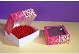 Tortenkarton mit Sichtfenster «love»