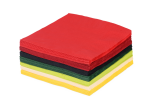 Zelltuch-Serviette farbig 33x33 cm, 1/4-Falz