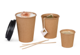 Heißgetränke-Becher PE-beschichtet braun