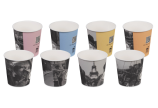 je nach Größe 3 oder 4 verschiedene Bildmotive und Farbflächen pro Stange gemischt