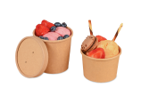 Eisbecher & Deckel aus Pappe