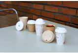 Deckel für to-go-Becher aus Holzfaser