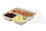 fest schließender Deckel aus klarem rPET – Inhalt wird appetitlich frisch präsentiert