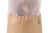 Snack-Bag braun mit Pergamin-Sichtstreifen