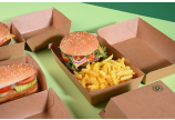 Burger-Verpackung aus Karton braun 