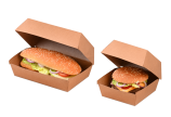 Burger-Verpackung aus Karton braun 