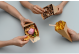 als Pommestüte, aber auch für andere Snacks vielfältig einsetzbar