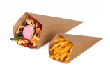 Spitztüte aus Pappe braun