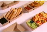 nachhaltige, unbedruckte Snacktrays sind ideal für Ihre Gastronomie geeignet 