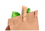 kleine Holzklammer natur zur einfachen Dekoration von Beuteln, Präsent- & Confiserie-Verpackungen
