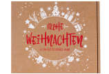 Karton 2-farbig mit klassischen Weihnachtsmotiven bedruckt