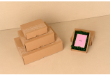 Geschenkschachtel mit Stülpdeckel & floralem Muster