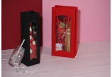 Flaschen- sowie Geschenktaschen in Rot, Natur oder Schwarz 