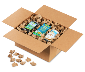 Papier-Verpackungschips im Foliensack