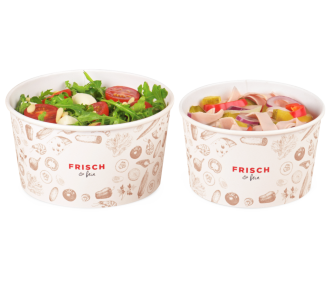 Salatschale aus Karton «FRISCH & fein»