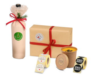 Motiv-Etikett auf der Rolle rund